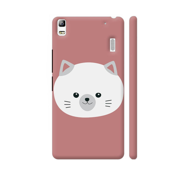 Colorpur Cute White Kitty With Gray Ears Lenovo A7000 | Artist: Ashok