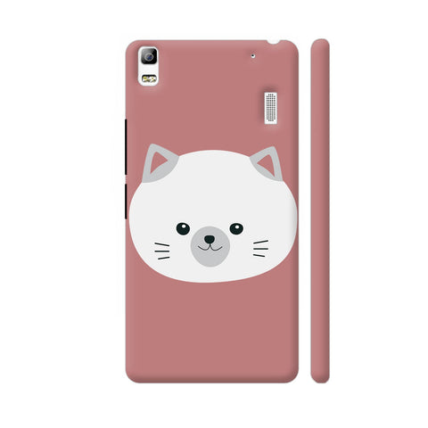 Colorpur Cute White Kitty With Gray Ears Lenovo A7000 | Artist: Ashok