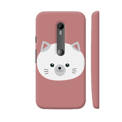 Colorpur Cute White Kitty With Gray Ears Motorola Moto G Turbo Edition | Artist: Ashok