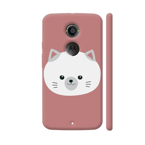 Colorpur Cute White Kitty With Gray Ears Motorola Moto X2 | Artist: Ashok
