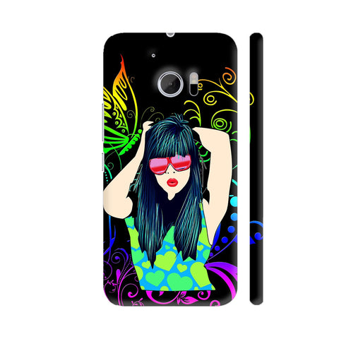 Dream Girl On Black Multicolor HTC 10 / 10 Lifestyle Cover| Artist: Sangeetha