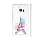 Eiffel Tower Pink Blue HTC 10 / 10 Lifestyle Cover| Artist: Neeja Shah