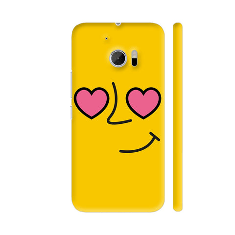 Emoticon 1 On Yellow HTC 10 / 10 Lifestyle Cover| Artist: Abhinav