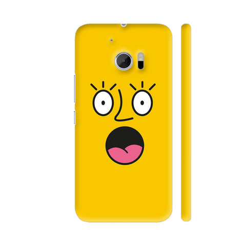 Emoticon 2 On Yellow HTC 10 / 10 Lifestyle Cover| Artist: Abhinav