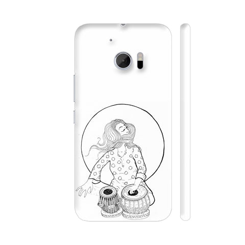 Female Percussionist In Black And White HTC 10 / 10 Lifestyle Cover| Artist: Pritpal Singh