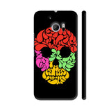 Flower Skull On Black HTC 10 / 10 Lifestyle Cover| Artist: Designer Chennai