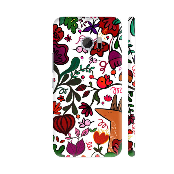 Flowers Leaves Bees Multicolor Floral HTC 10 / 10 Lifestyle Cover| Artist: Woodle Doodle
