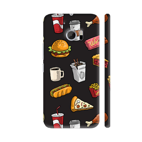 Foodies Delight On Black HTC 10 / 10 Lifestyle Cover| Artist: Abhinav