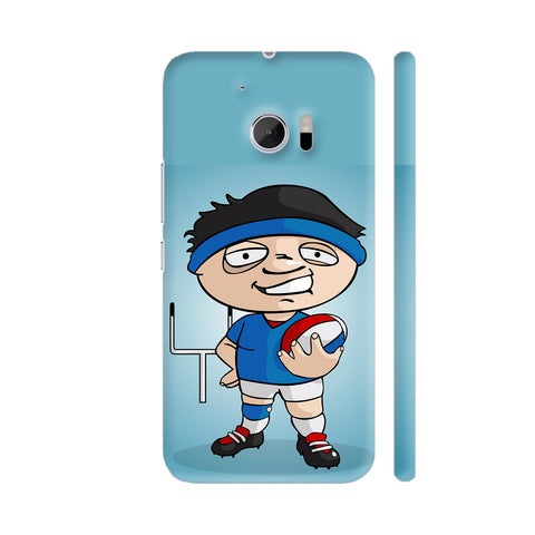 Funny Rugby Player On Blue HTC 10 / 10 Lifestyle Cover| Artist: Giordano Aita