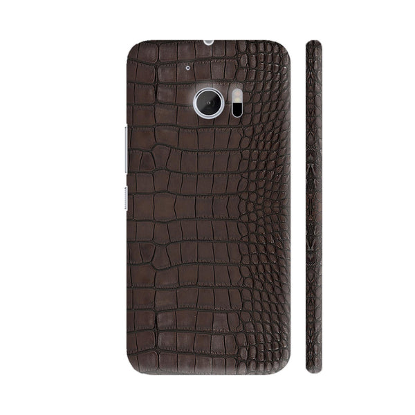 Gator Brown Leather Print HTC 10 / 10 Lifestyle Cover| Artist: Looly Elzayat