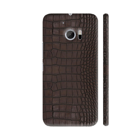 Gator Brown Leather Print HTC 10 / 10 Lifestyle Cover| Artist: Looly Elzayat