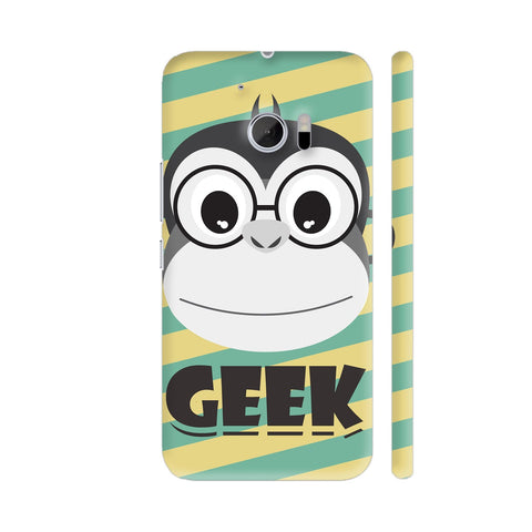 Geek Monkey On Yellow Green HTC 10 / 10 Lifestyle Cover| Artist: Designer Chennai