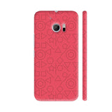 Geometric Objects On Pink HTC 10 / 10 Lifestyle Cover| Artist: Designer Chennai