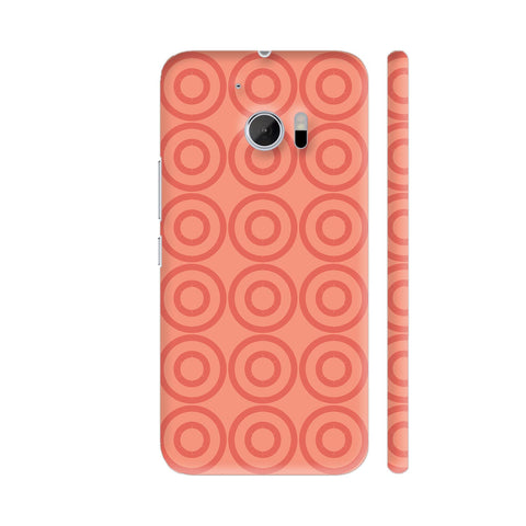 Geometric Orange Circle Repeating HTC 10 / 10 Lifestyle Cover| Artist: Designer Chennai