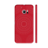 Geometric Shape And Objects On Red HTC 10 / 10 Lifestyle Cover| Artist: Designer Chennai