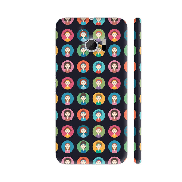 Girl Cartoon Character Set HTC 10 / 10 Lifestyle Cover| Artist: Designer Chennai