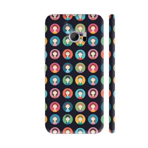 Girl Cartoon Character Set HTC 10 / 10 Lifestyle Cover| Artist: Designer Chennai
