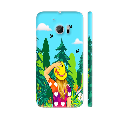 Girl In The Woods On Blue HTC 10 / 10 Lifestyle Cover| Artist: Sangeetha