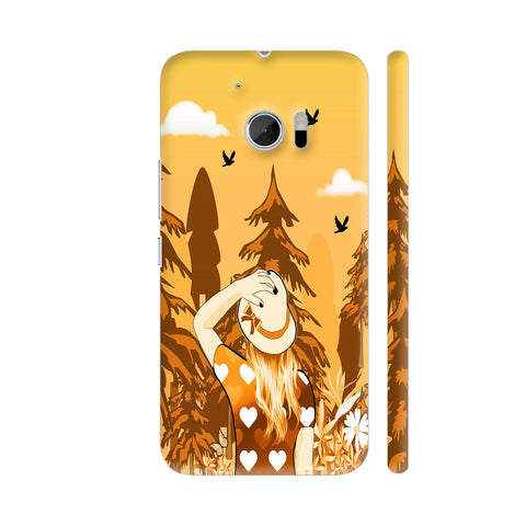 Girl In The Woods On Yellow HTC 10 / 10 Lifestyle Cover| Artist: Sangeetha