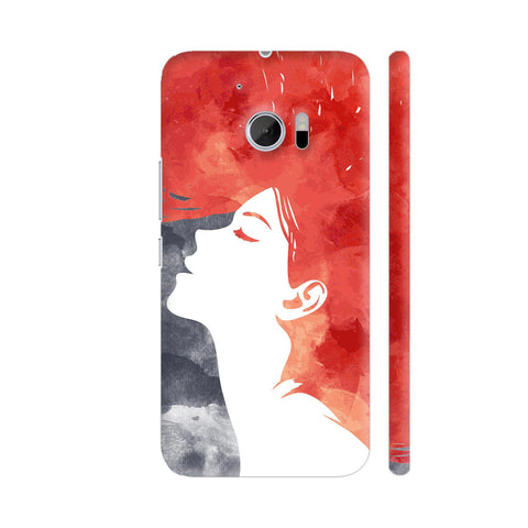 Girl Painted In Red HTC 10 / 10 Lifestyle Cover| Artist: Abhinav