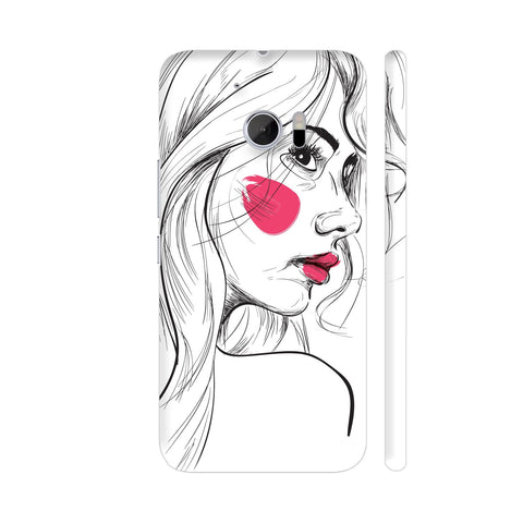 Girl Sketch On White HTC 10 / 10 Lifestyle Cover| Artist: Abhinav