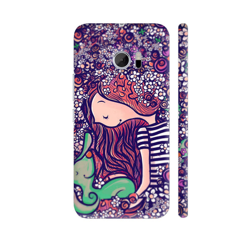 Girl With Her Dog HTC 10 / 10 Lifestyle Cover| Artist: Abhijeet Sinha