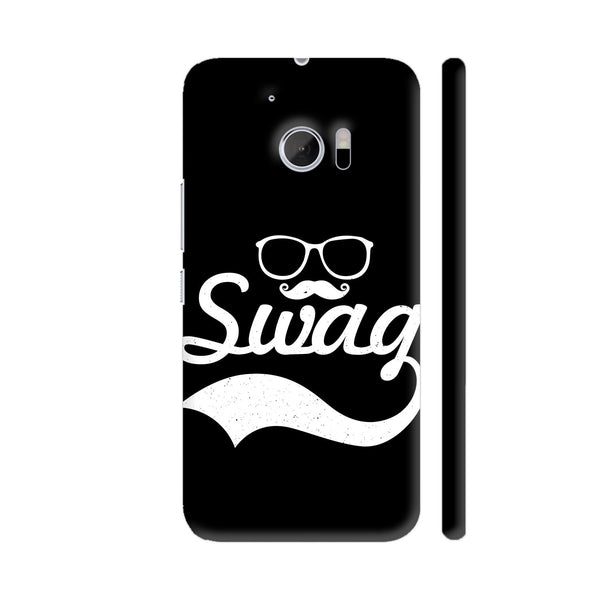 Glasses Moustache Swag On Black HTC 10 / 10 Lifestyle Cover| Artist: Designer Chennai