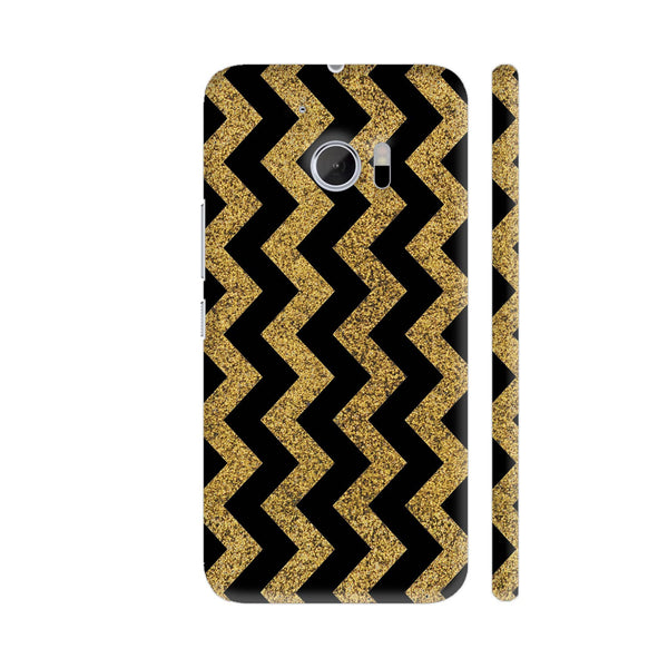 Golden Black Zigzag HTC 10 / 10 Lifestyle Cover| Artist: Abhinav