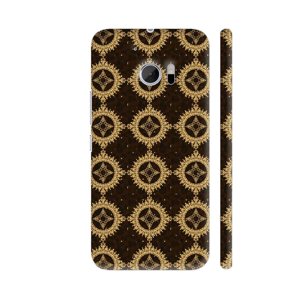 Golden Brown Vector Floral Pattern HTC 10 / 10 Lifestyle Cover| Artist: Designer Chennai