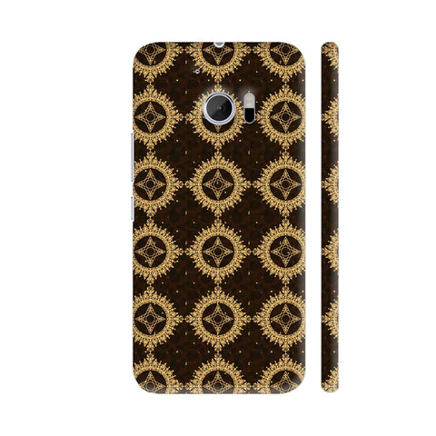 Golden Brown Vector Floral Pattern HTC 10 / 10 Lifestyle Cover| Artist: Designer Chennai