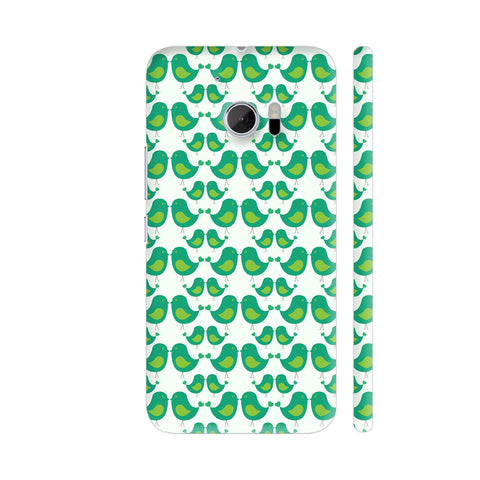 Green Birds Abstract Pattern HTC 10 / 10 Lifestyle Cover| Artist: Designer Chennai