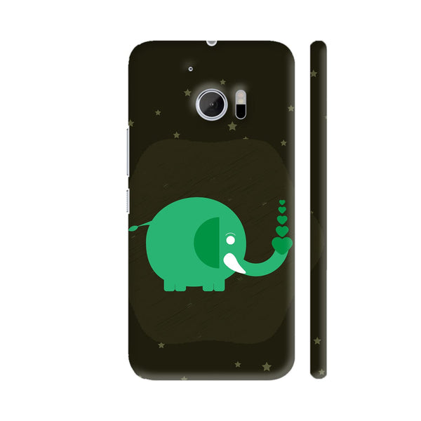Green Elephant With Stars HTC 10 / 10 Lifestyle Cover| Artist: Designer Chennai