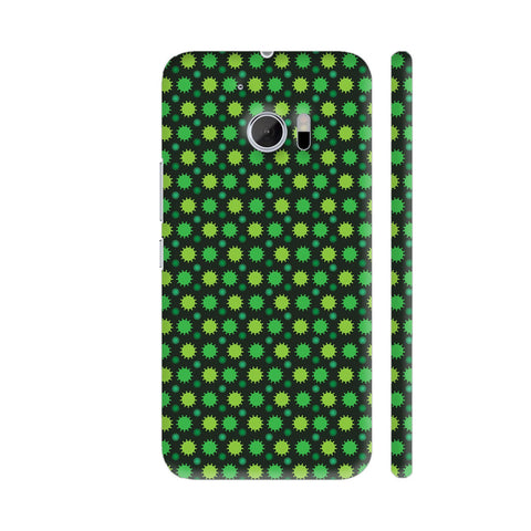 Green Flower Shapes HTC 10 / 10 Lifestyle Cover| Artist: Designer Chennai