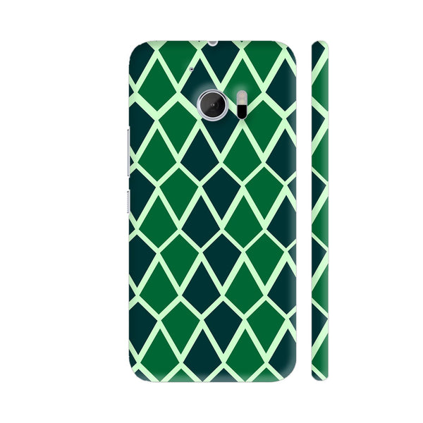 Green Net Pattern HTC 10 / 10 Lifestyle Cover| Artist: Avani