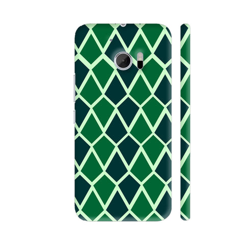 Green Net Pattern HTC 10 / 10 Lifestyle Cover| Artist: Avani