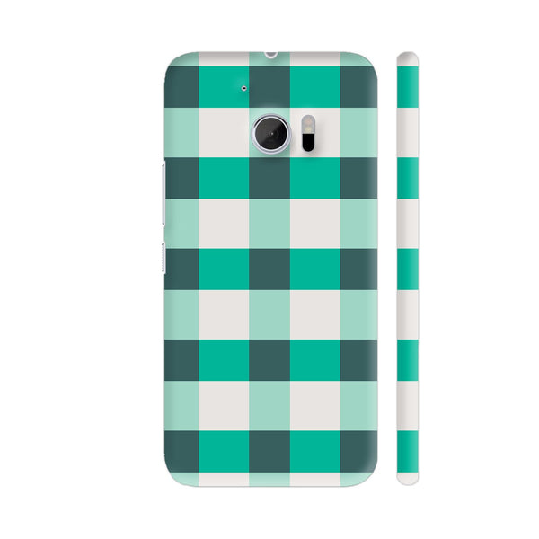 Green Small Square Tile Pattern HTC 10 / 10 Lifestyle Cover| Artist: Designer Chennai