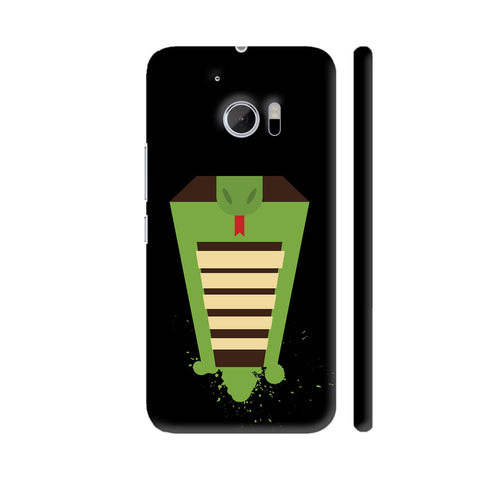 Green Snake Geometric On Black HTC 10 / 10 Lifestyle Cover| Artist: Designer Chennai