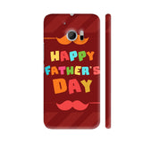 Happy Father's Day With Moustache In Red HTC 10 / 10 Lifestyle Cover| Artist: Designer Chennai