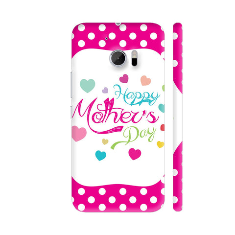Happy Mother's Day On Pink Polka Dots HTC 10 / 10 Lifestyle Cover| Artist: Designer Chennai