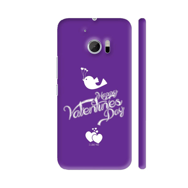 Happy Valentines Day On Purple HTC 10 / 10 Lifestyle Cover| Artist: Designer Chennai