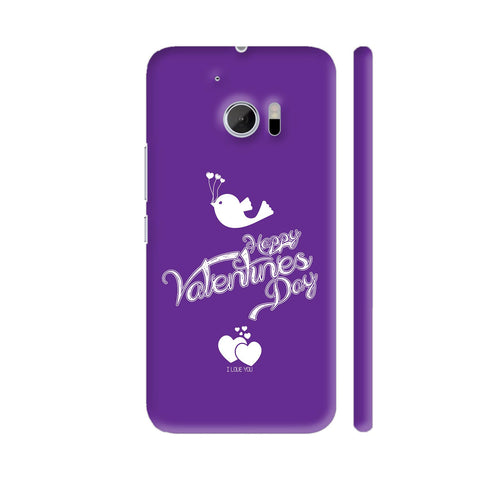 Happy Valentines Day On Purple HTC 10 / 10 Lifestyle Cover| Artist: Designer Chennai