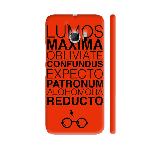 Harry Potter Spells Red HTC 10 / 10 Lifestyle Cover| Artist: Abhinav
