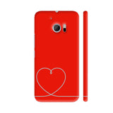 Heart Line On Red HTC 10 / 10 Lifestyle Cover| Artist: Abhinav