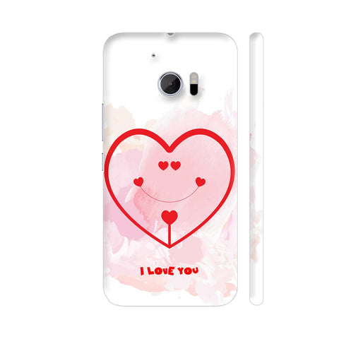 Heart Smiley Face I Love You HTC 10 / 10 Lifestyle Cover| Artist: Designer Chennai