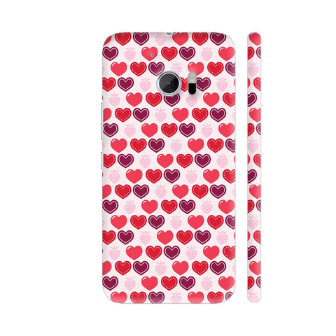 Heart Strawberry Pattern HTC 10 / 10 Lifestyle Cover| Artist: Designer Chennai