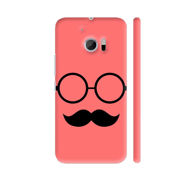 Hipster Glasses And Moustache On Pink HTC 10 / 10 Lifestyle Cover| Artist: Designer Chennai