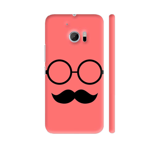 Hipster Glasses And Moustache On Pink HTC 10 / 10 Lifestyle Cover| Artist: Designer Chennai