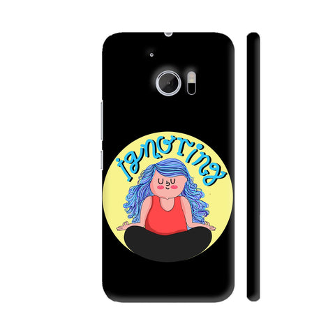 Ignoring Meditating Lady On Black HTC 10 / 10 Lifestyle Cover| Artist: Parul Dang