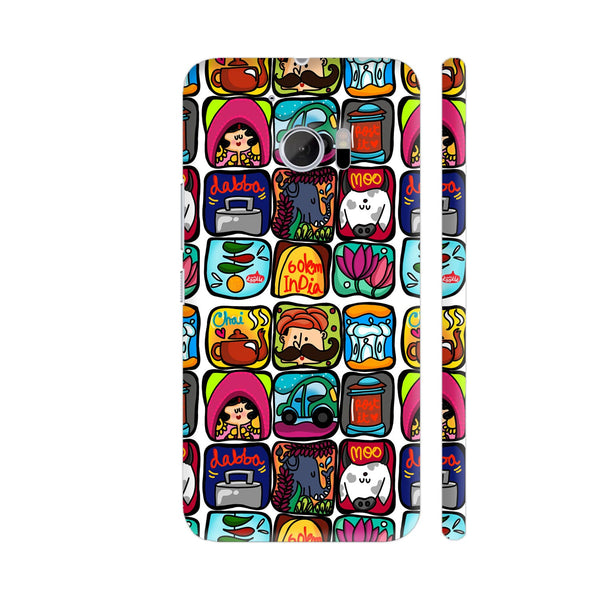 India Squares HTC 10 / 10 Lifestyle Cover| Artist: Woodle Doodle