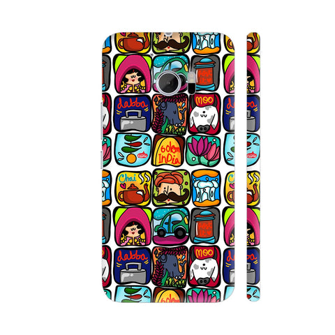 India Squares HTC 10 / 10 Lifestyle Cover| Artist: Woodle Doodle